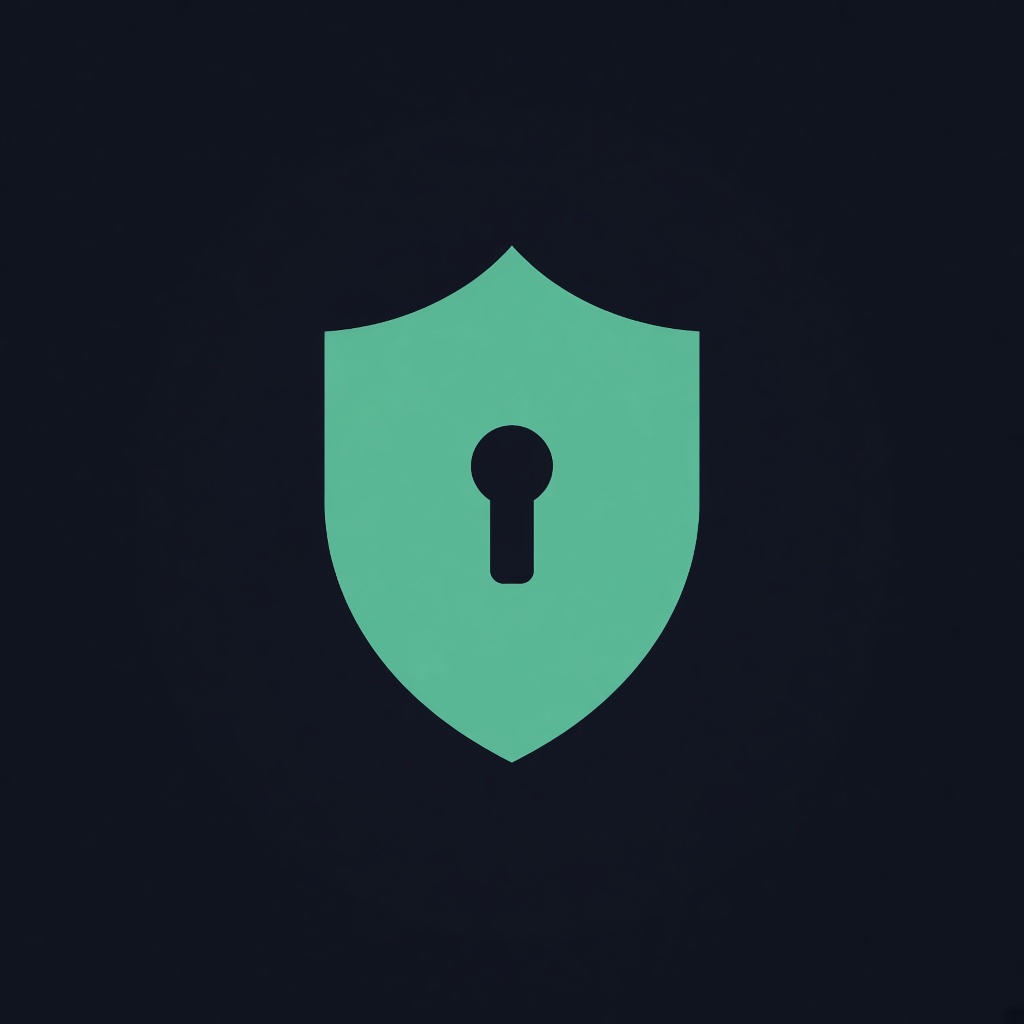 Mint shield on a dark field
