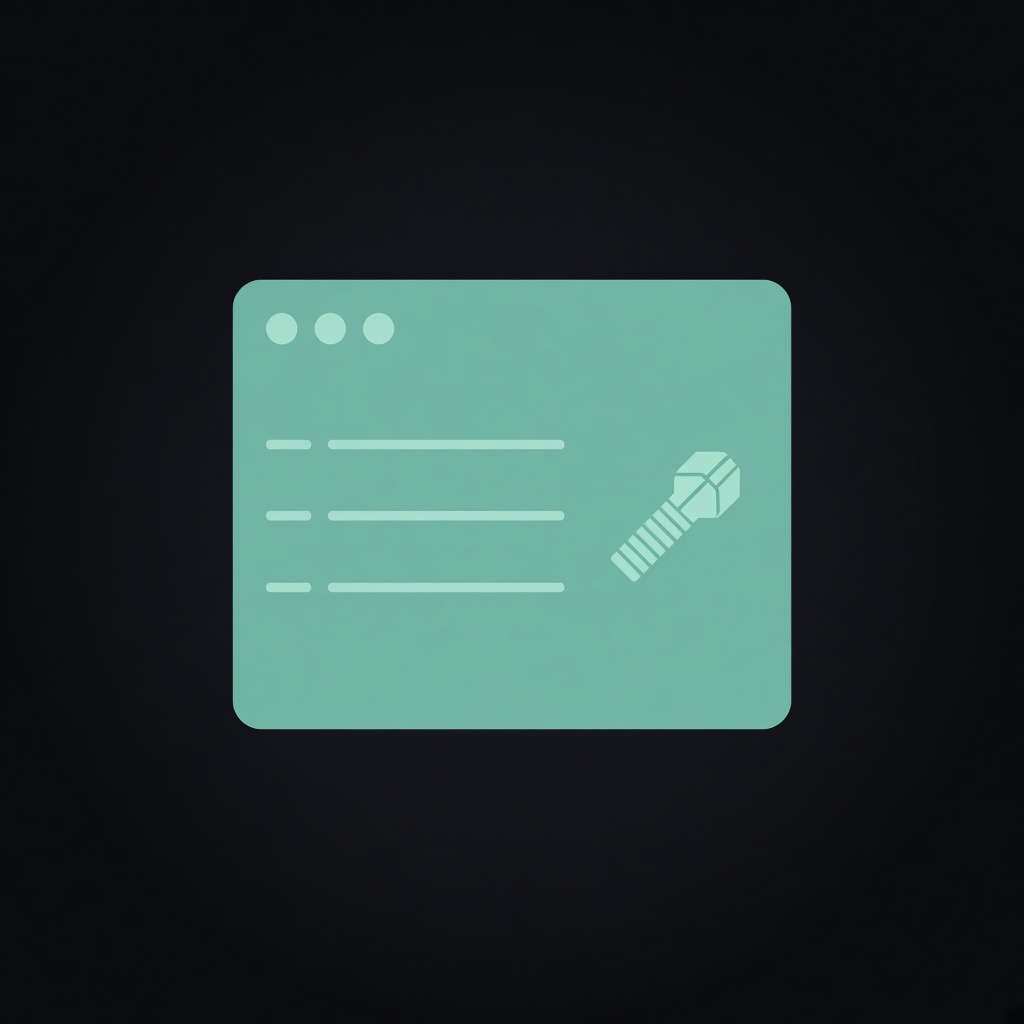 Mint terminal window on a dark field